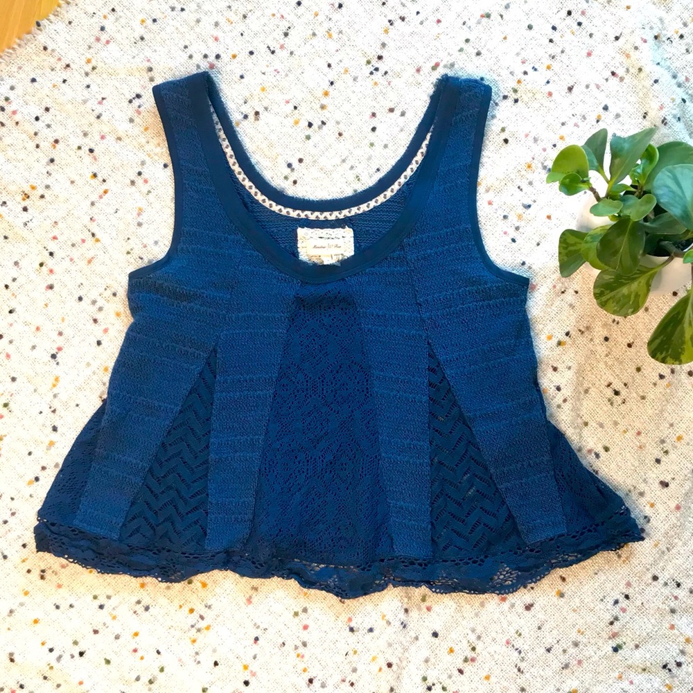 Anthropologie Meadow Rue Lace Insert Tank